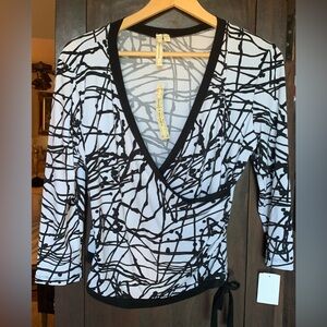 Susan lawrence Black and White Blouse